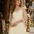 Off white georgette free size stitched suit with chikankari embroidery work
