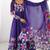 Women's Gorgeous Floral Printed Organza Silk Fabric Flared Anarkali Pant and Dupatta Set