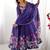 Women's Gorgeous Floral Printed Organza Silk Fabric Flared Anarkali Pant and Dupatta Set