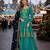 Green Georgette Semi Stitched Suit with Embroidery & sequin Work