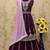 Purple georgette semi stitched suit with embroidery & sequin work