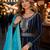 Navy georgette semi stitched suit with embroidery & sequin work