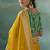 Mustard zari woven silk blend viscose dola silk saree with blouse