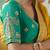 Mustard zari woven silk blend viscose dola silk saree with blouse