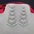Mint Green Crystal Chandelier Earrings, Silver Tone Art Deco Statement Jewelry