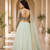 Women's Sky Blue Net Sequins Embroidered Lehenga Choli with Designer Dupatta