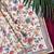 Off white embroidery work tussar cotton  saree with innovative blouse piece