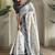 Black & white pure loom tussar saree