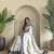 Black & white pure loom tussar saree