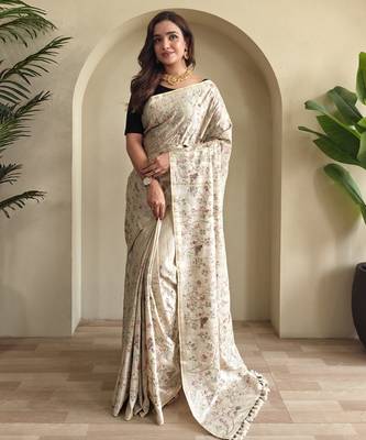 Light pink pure loom tussar saree 1