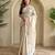Beige embroidery work puretussar saree with  blouse piece