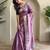 Pink embroidery work puretussar saree with  blouse piece