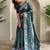 Green embroidery work puretussar saree with  blouse piece