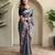Grey embroidery work puretussar saree with  blouse piece