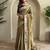 Musterd embroidery work puretussar saree with  blouse piece