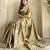 Musterd embroidery work puretussar saree with  blouse piece