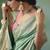 Light sea green zari woven silk blend viscose dola silk saree with blouse