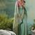 Light sea green zari woven silk blend viscose dola silk saree with blouse