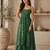 Green Gorgette printed 2 piece set