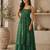 Green Gorgette printed 2 piece set