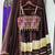 deep brown flared navratri lehenga choli with metallic zari borders & shell tassels - full stitched free size