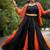 black & orange lehenga with koti and blouse navratri collection - full stitched free size