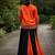 black & orange lehenga with koti and blouse navratri collection - full stitched free size