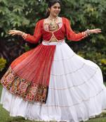 bandhani print royan cotton navratri special lehenga blouse - full stitched free size