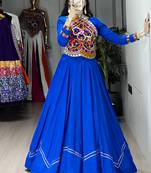 fancy navrtari chaniya choli rayon fabric - full stitched free size
