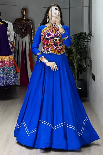 fancy navrtari chaniya choli rayon fabric - full stitched free size