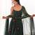 Women's Beautiful Printed Chiffon Bandhej Fabric Flared Anarkali Pant and Dupatta Set