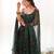 Women's Beautiful Printed Chiffon Bandhej Fabric Flared Anarkali Pant and Dupatta Set