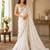 White space silk saree with jarkan & stone work