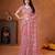 Rose designer net saree with beads, sequins & pearl handwork