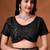 Black designer net saree with beads, sequins & pearl handwork