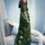 Green pure munga silk blend handloom saree with organza pallu