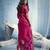 Rani pink pure munga silk blend handloom saree with organza pallu