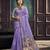 Lavender pure munga silk blend handloom weaving saree