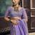Lavender pure munga silk blend handloom weaving saree