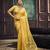 Mustard pure munga silk blend handloom weaving saree
