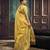 Mustard pure munga silk blend handloom weaving saree