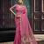 Rani pink pure munga silk blend handloom weaving saree
