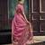Rani pink pure munga silk blend handloom weaving saree
