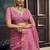 Rani pink pure munga silk blend handloom weaving saree