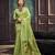 Green pure munga silk blend handloom weaving saree