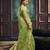 Green pure munga silk blend handloom weaving saree