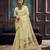 Cream pure munga silk blend handloom weaving saree