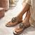 Gold beaded faux leather flower t-strap flats for women
