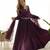 Women's Beautiful Solid Roman Silk Chanderi Fabric Flared Anarkali Pant and Dupatta Set