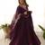Women's Beautiful Solid Roman Silk Chanderi Fabric Flared Anarkali Pant and Dupatta Set